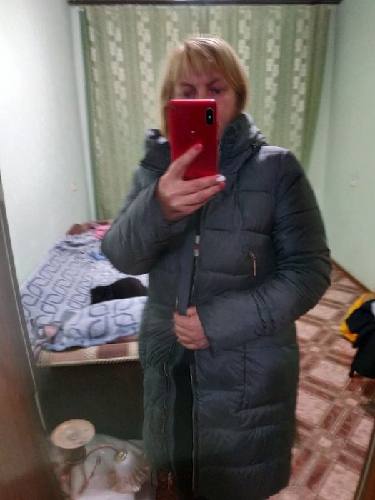 Пуховик пальто куртка великого розміру женская. Батал.
