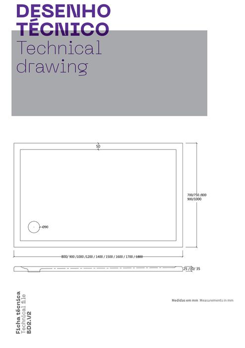 Base de duche 150x80 PADIMAT Time Out branca