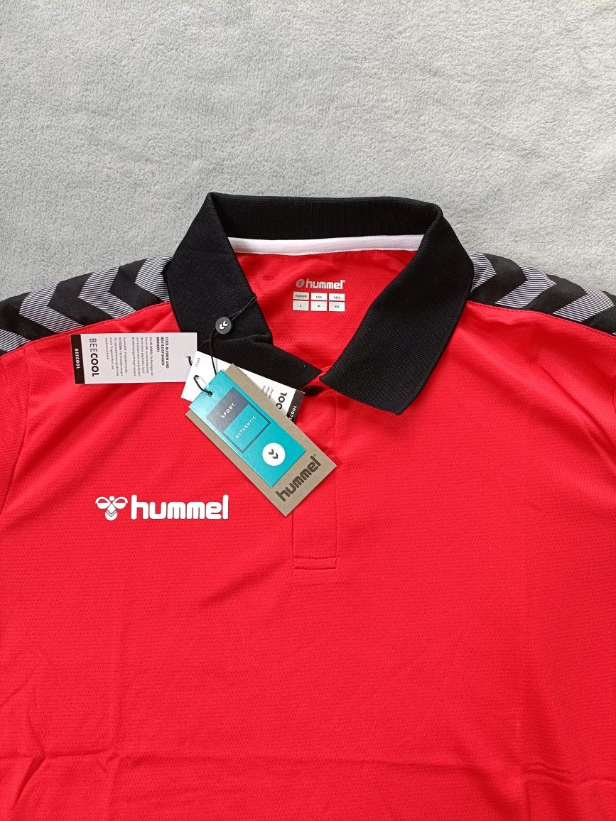 Hummel koszula polo męska czerwona r. L