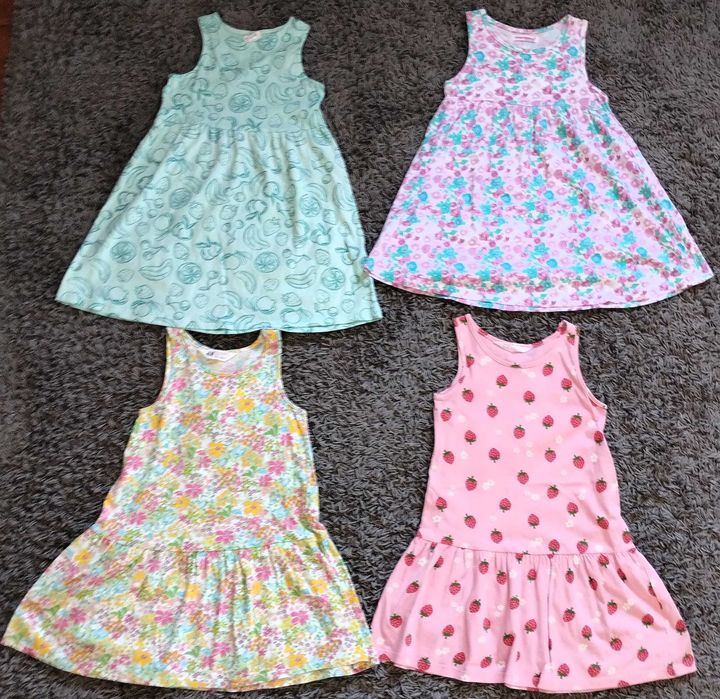 Conjunto 4 Vestidos Menina 5-6 Anos