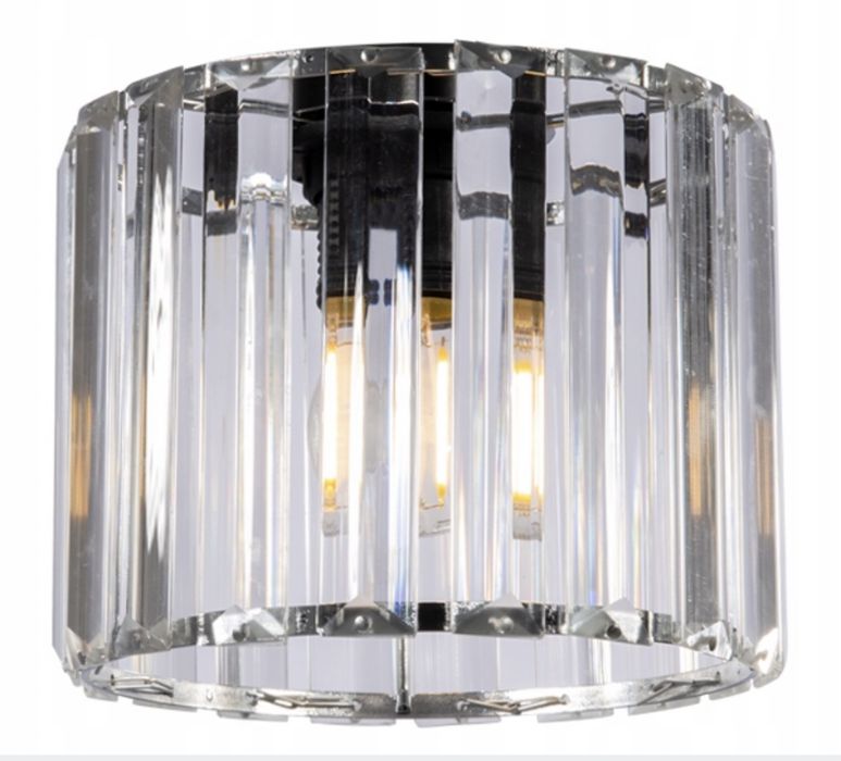 Czarna wisząca lampa 3 punkty swiatła kryształowy żyrandol kryształ