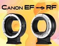 Перехідник Andoer EF-EOSR Canon EF–RF автофокусний адаптер переходник