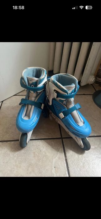 Wrotki regulowane  niebieskie 34-37