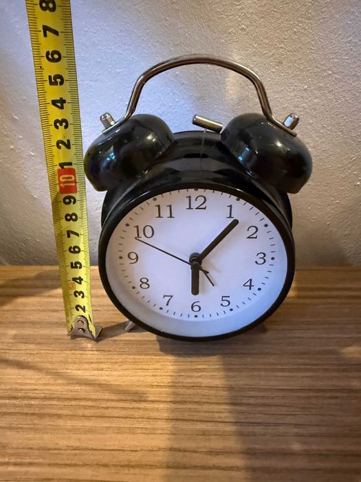 Budzik/zegarek - retro czarny