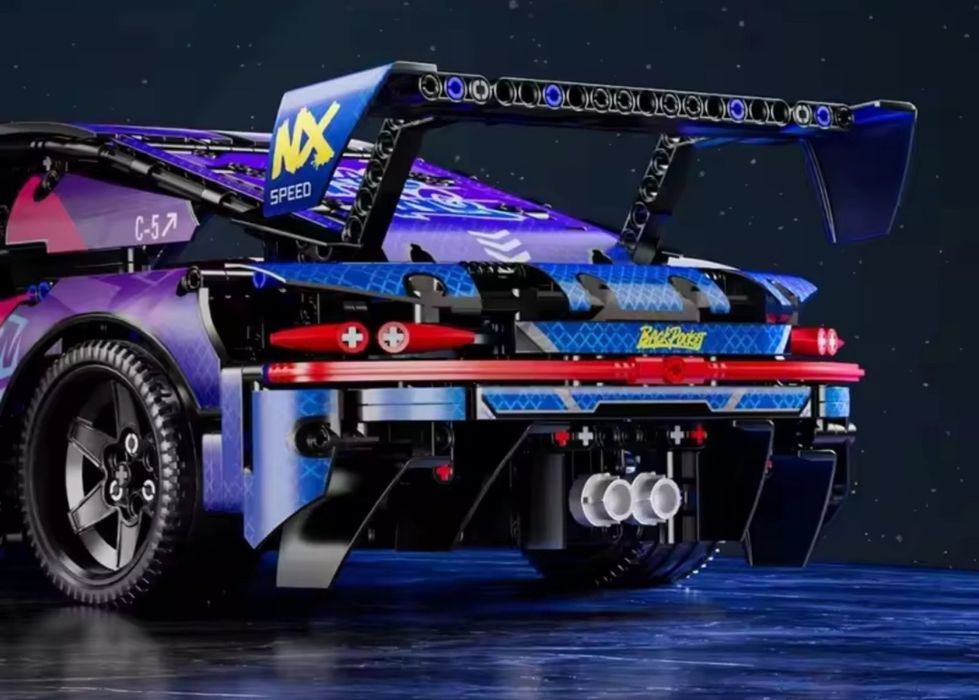 Lego 1в1 Porsche 911 RSR cyberpunk Technic 42096 размер 1:10  1611 шт