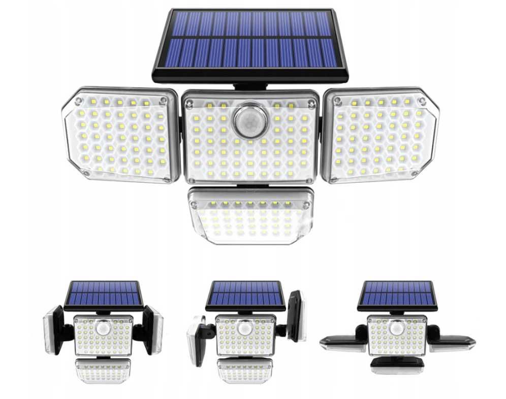 LAMPA OGRODOWA Z Czujnikiem Ruchu Zmierzchu 4w1 + Gratis