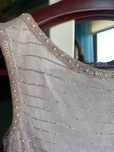 Top  Zara rosa com perolas e missangas