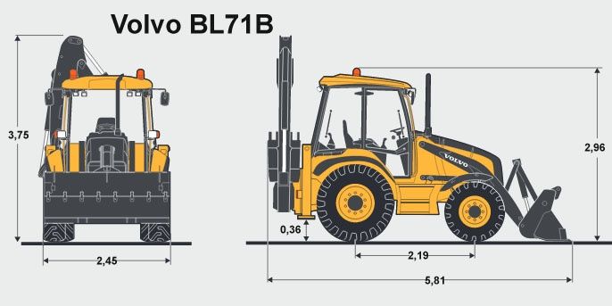 Volvo BL 71 экскаватор