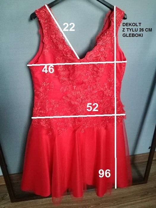 sukienka czerwona rozmiar L