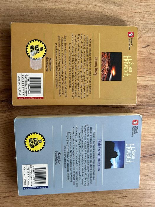 "Ciemny brzeg"; "Diabeł w sierpniową noc"- Susan Howatch