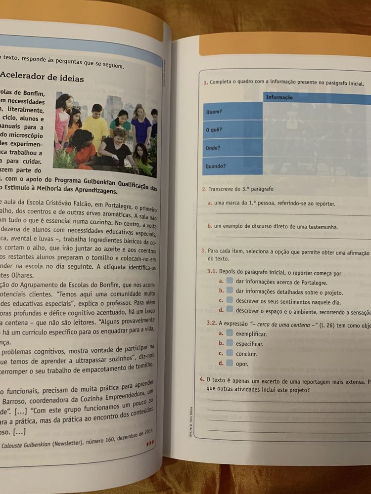 Preparação para a prova de aferição de poruguês do 8° ano