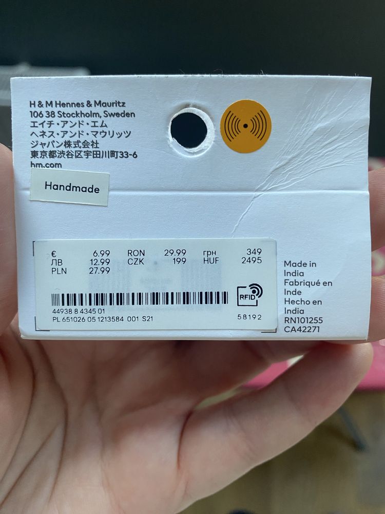 H&M Naszyjnik Choker Perła Kryształy