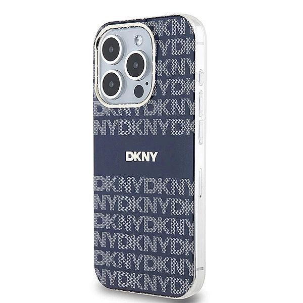 Etui Dkny Iml Mono & Stripe MagSafe na iPhone 15 Pro Max - niebieskie