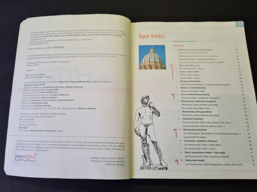 Podręcznik do J.Polskiego "OBLICZA EPOK 1.2" KL1 Liceum/Technikum