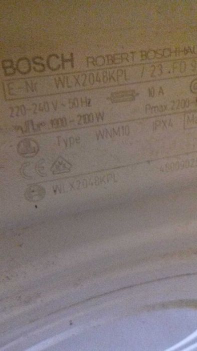Bosh Бош WLX2048KPL плата управління