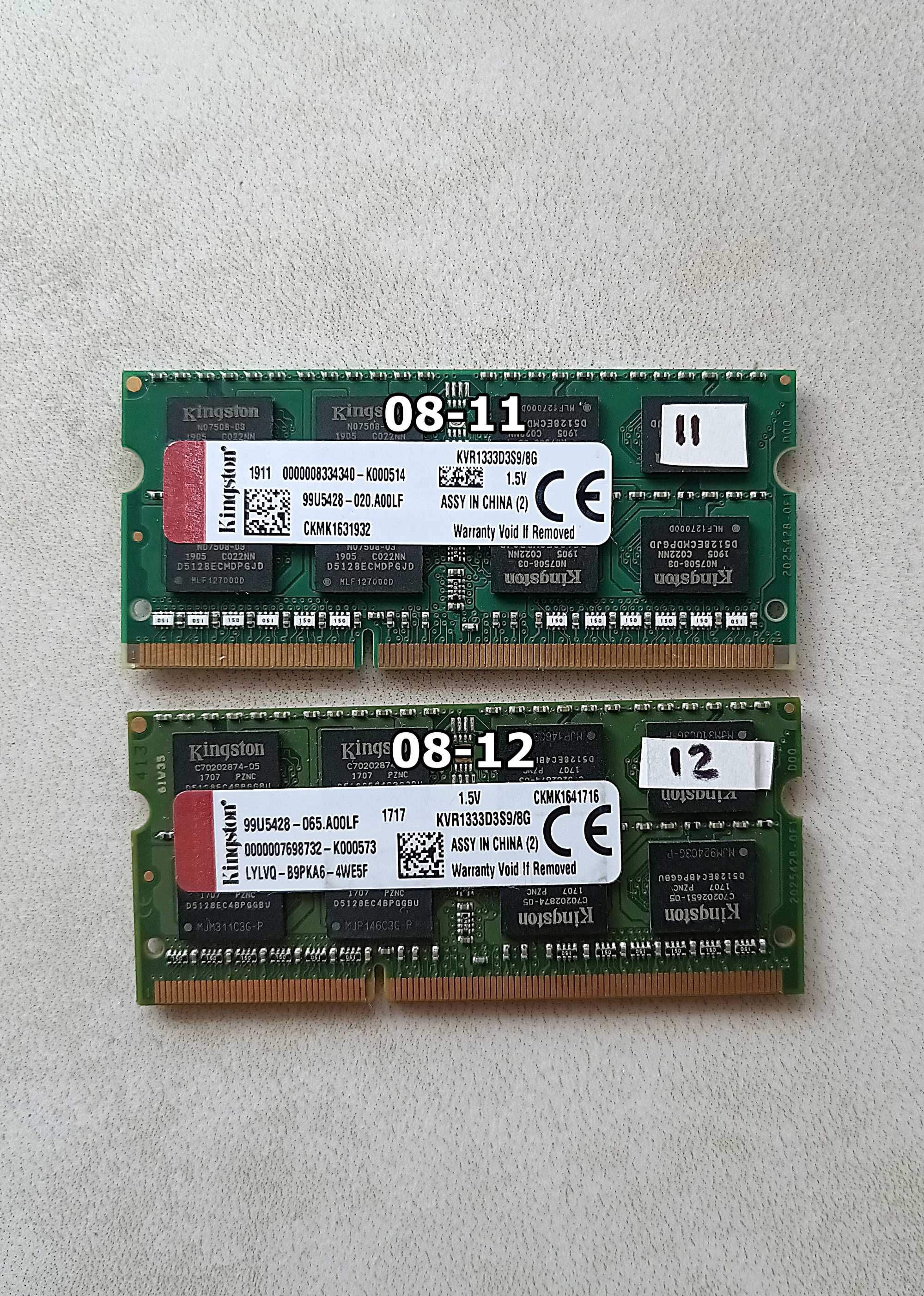 Оперативна пам'ять ноутбучна SO-DIMM DDR3 PC3/PC3L 4/8Gb 1333-1600 MHz