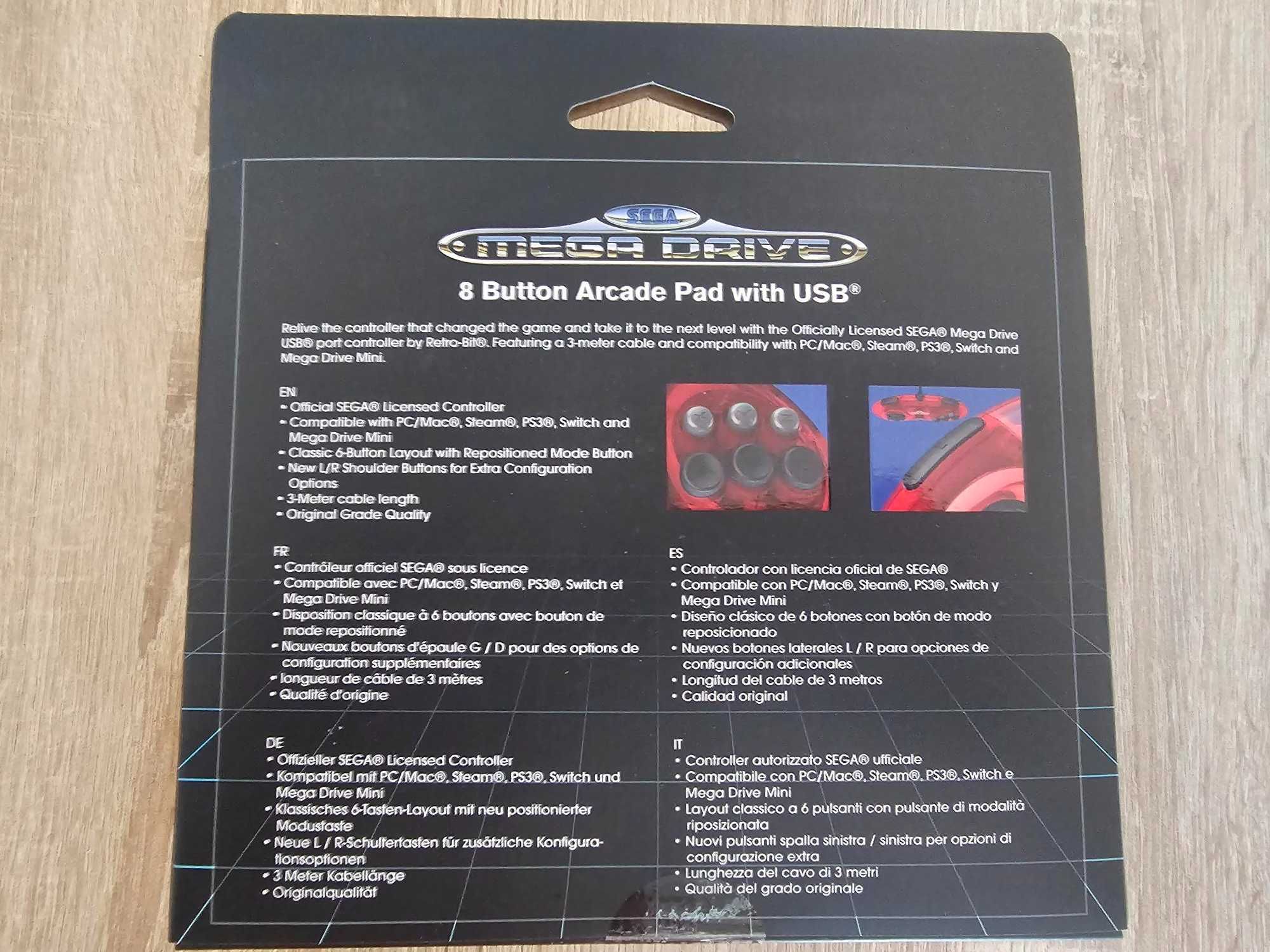 Pad przewodowy Retro-Bit SEGA Mega Drive Retro-Bit 8 B USB