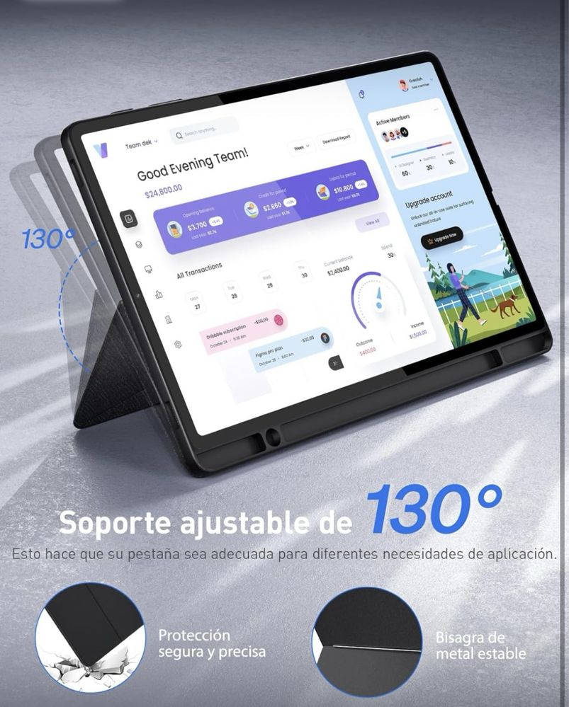 Etui z klawiaturą do Samsung Galaxy Tab S9+/S9 Plus 12.4