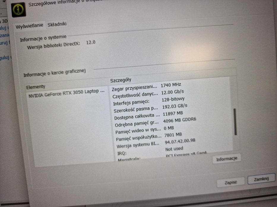 DELL G15 5525/ R5 6600H/ 16GB DDR5/ 512GB/ RTX3050 4GB/ czytaj uważnie