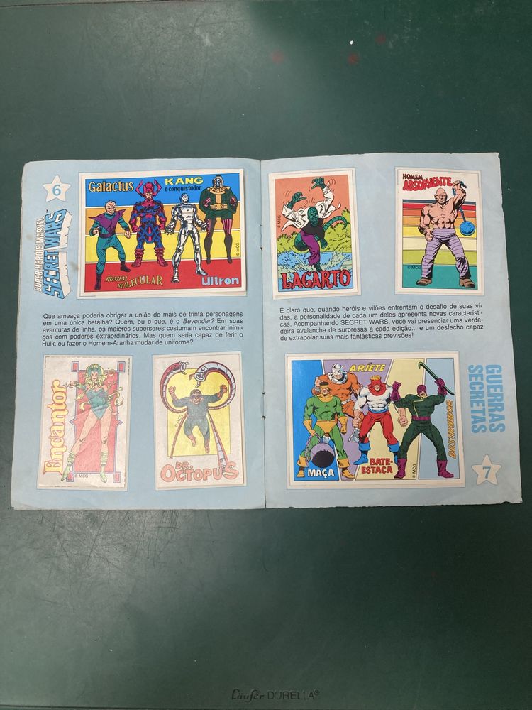 Caderneta completa Secret Wars Marvel