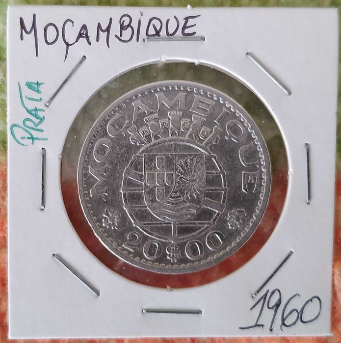 Moçambique - moeda em prata de 20 escudos de 1960