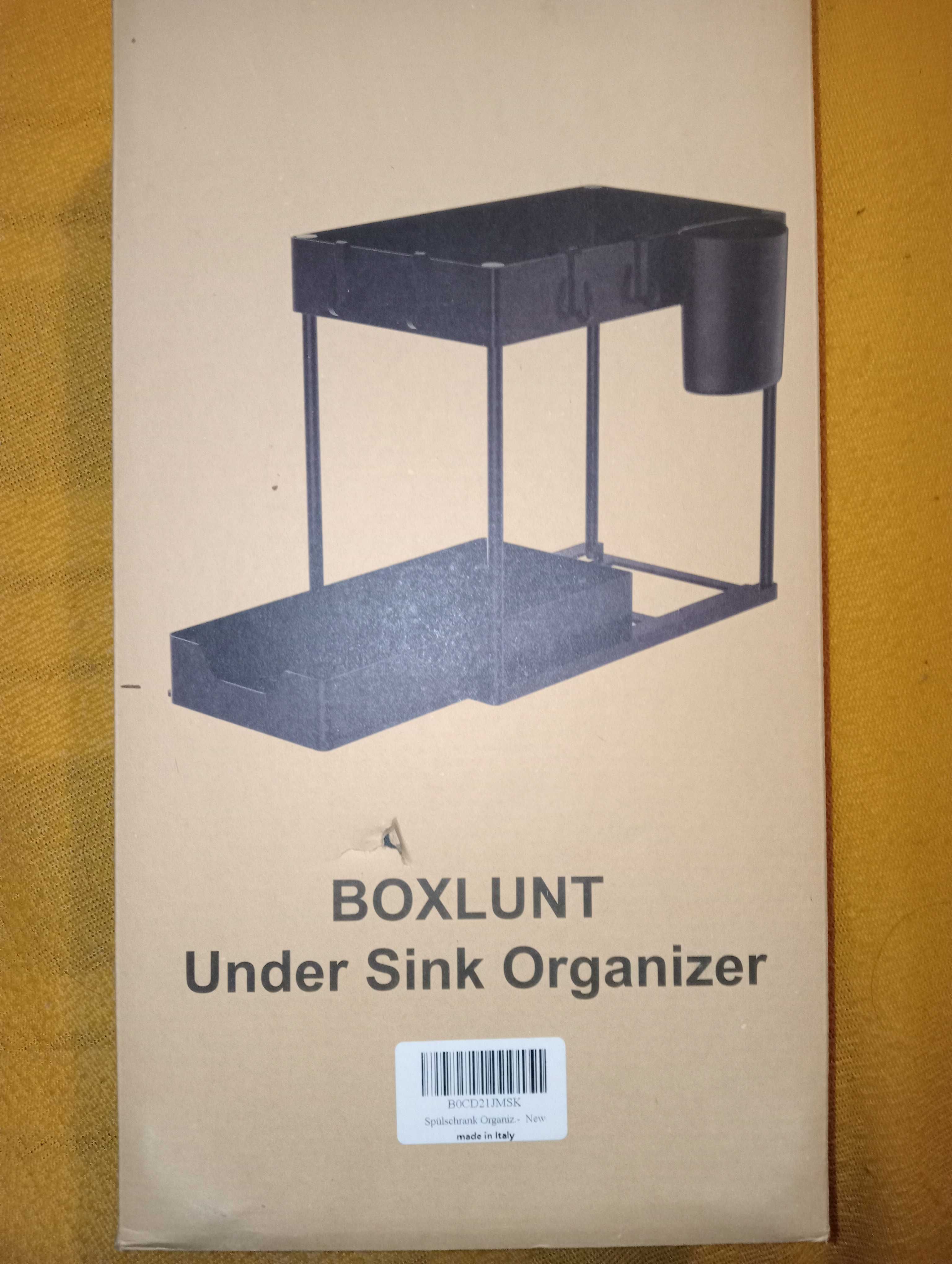 Organizer, 2 poziomy, do szafki z 4 haczykami i 1 kubkiem wiszącym