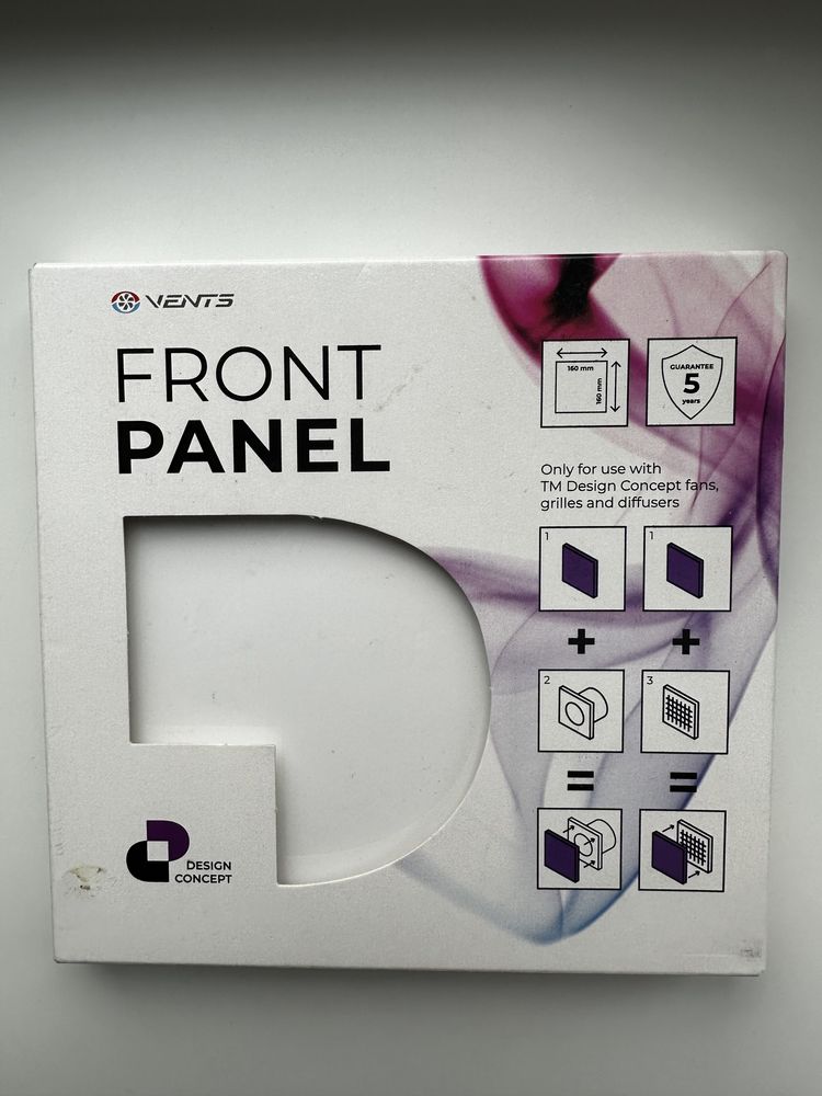 Декоративна  панель Вентс для вентилятора ФП 160 Плейн білий