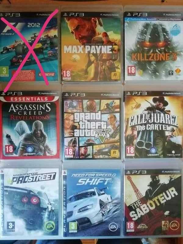 Jogos Ps3 /f1/Gta5 /Sabouteur/ Max Payne 3/ Call of juarez/killzone