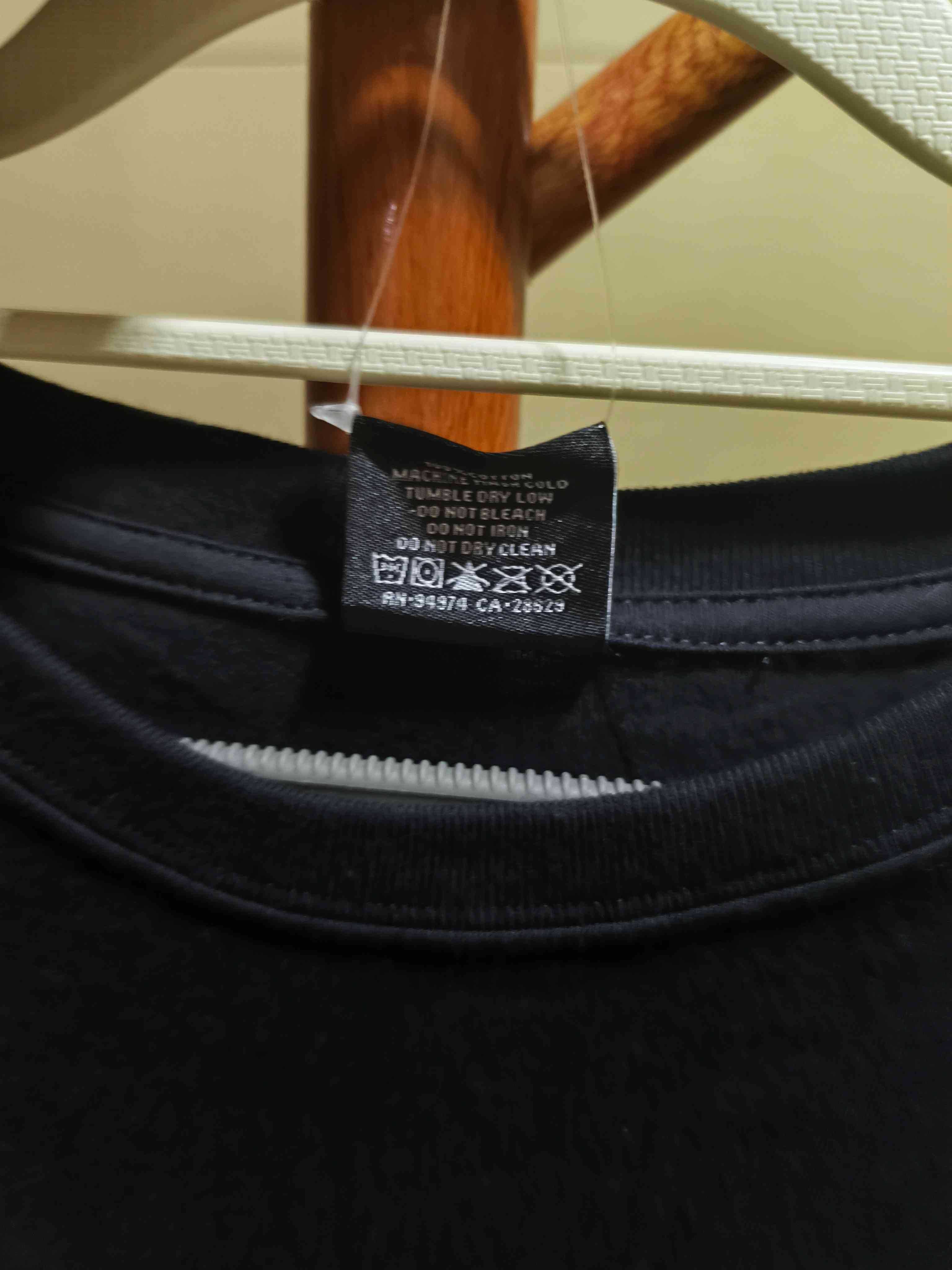 Stussy Męska Letnia Czarna Luźna Koszulka z Nadrukiem XL