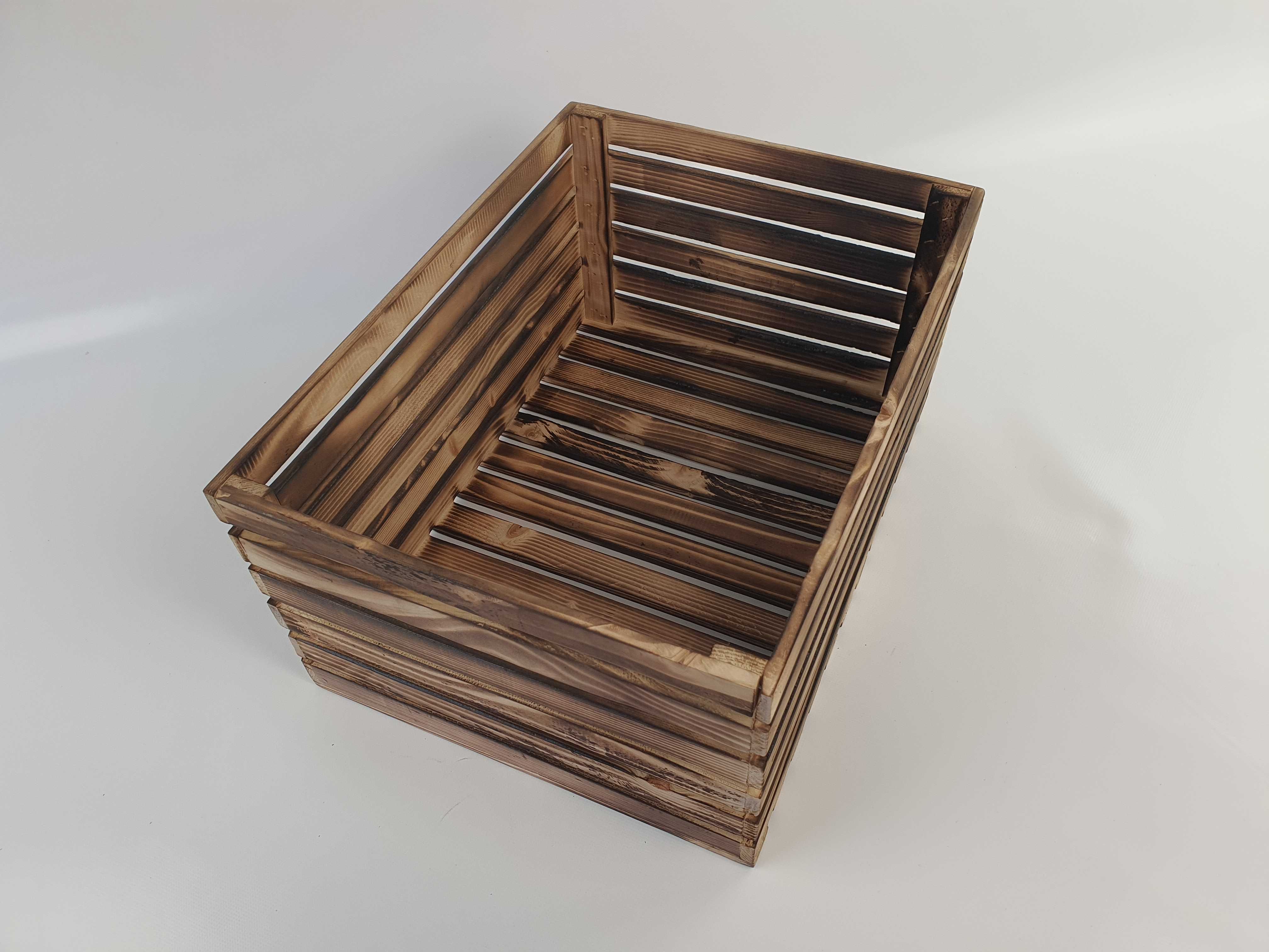 Skrzynka drewniana opalana PREMIUM półka dekoracyjna 40x30x20 rozm. XL