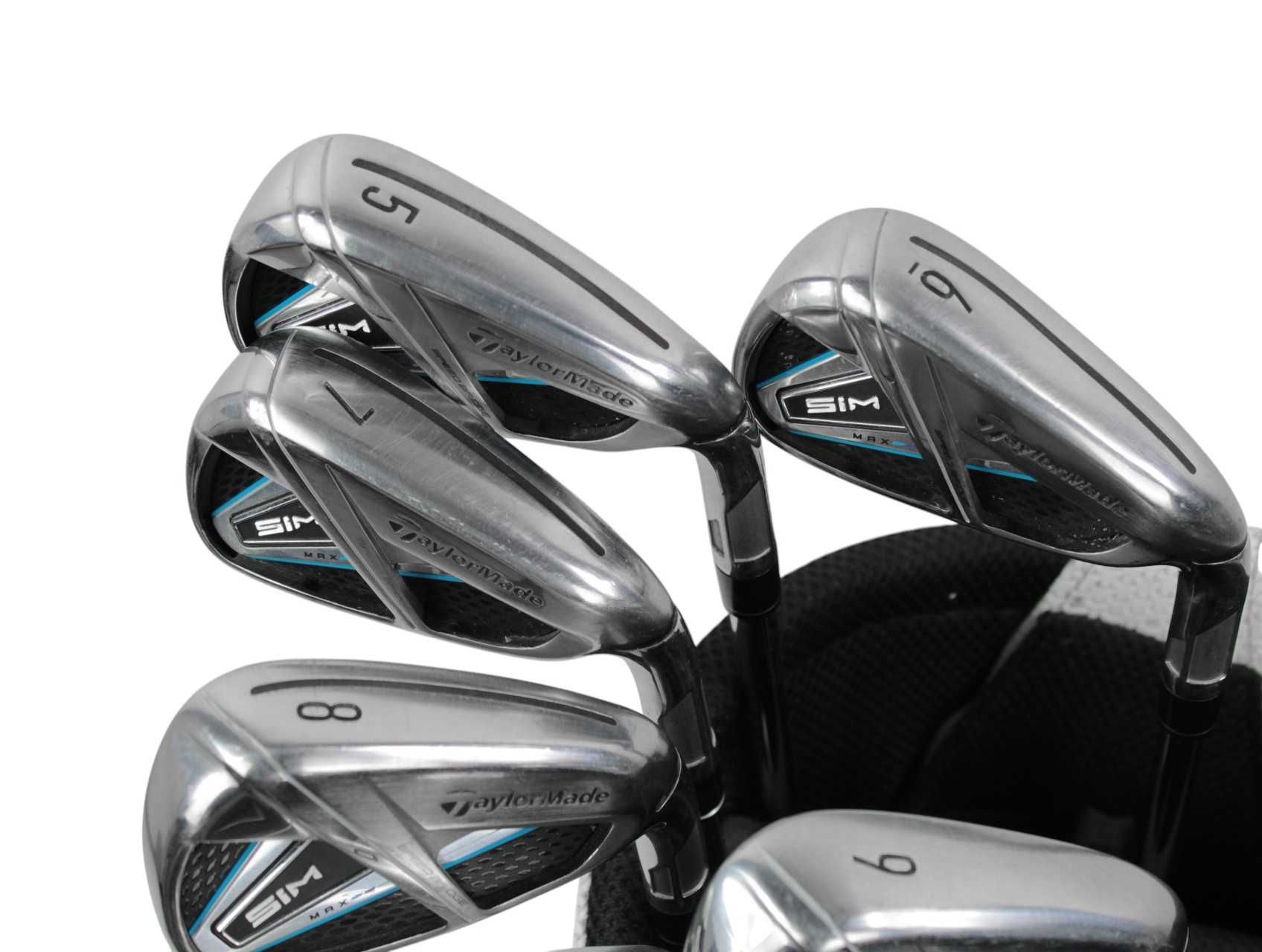 Zestaw 5-SW Taylormade SIM Max R-flex kije do golfa golfowe irony KBS