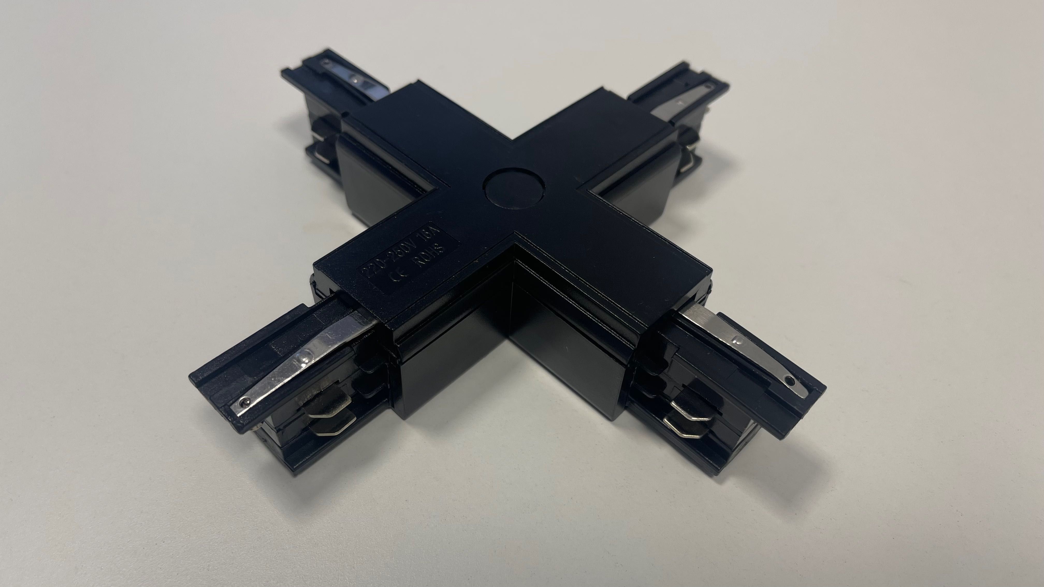 Conector de Trilho Trifásico X-joint (Preto)