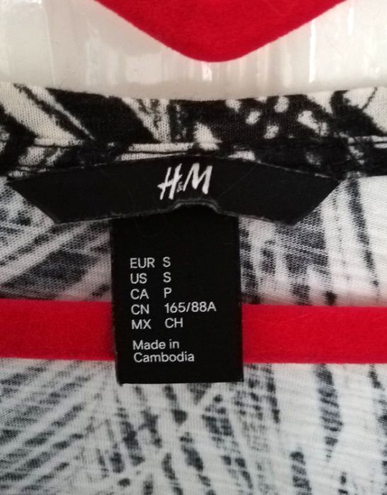 Długa sukienka h&m w liście palmowe