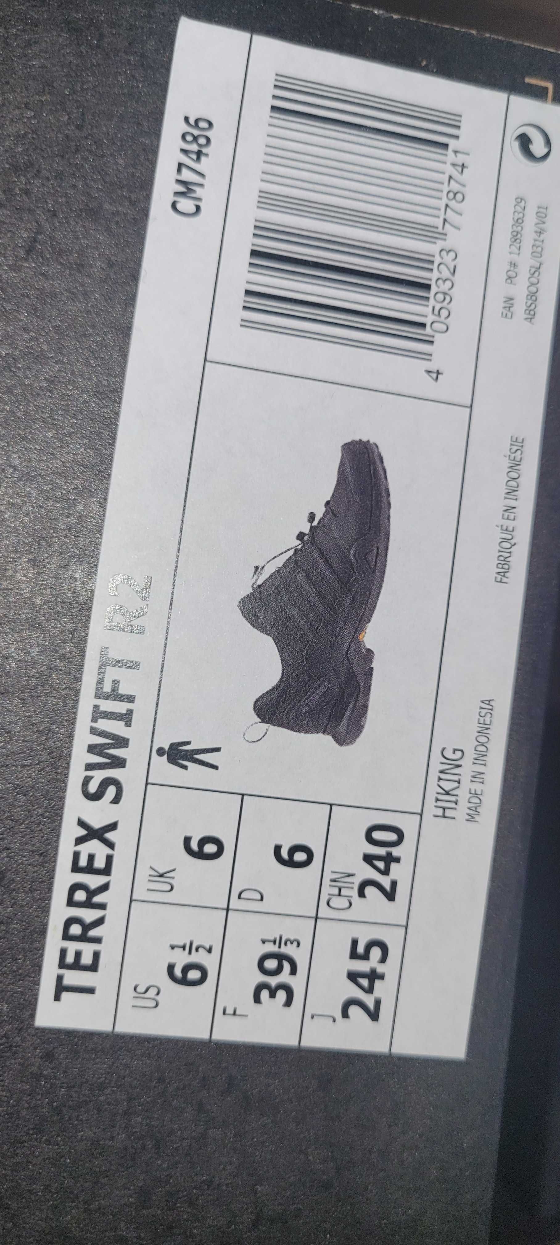 Adidas Terrex Swift R2 rozmiar 39,5-   25cm czarne 1 raz założone