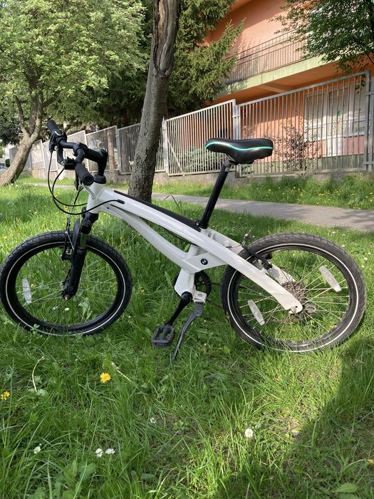 Biało zielony rower górski BMW dzicięcy