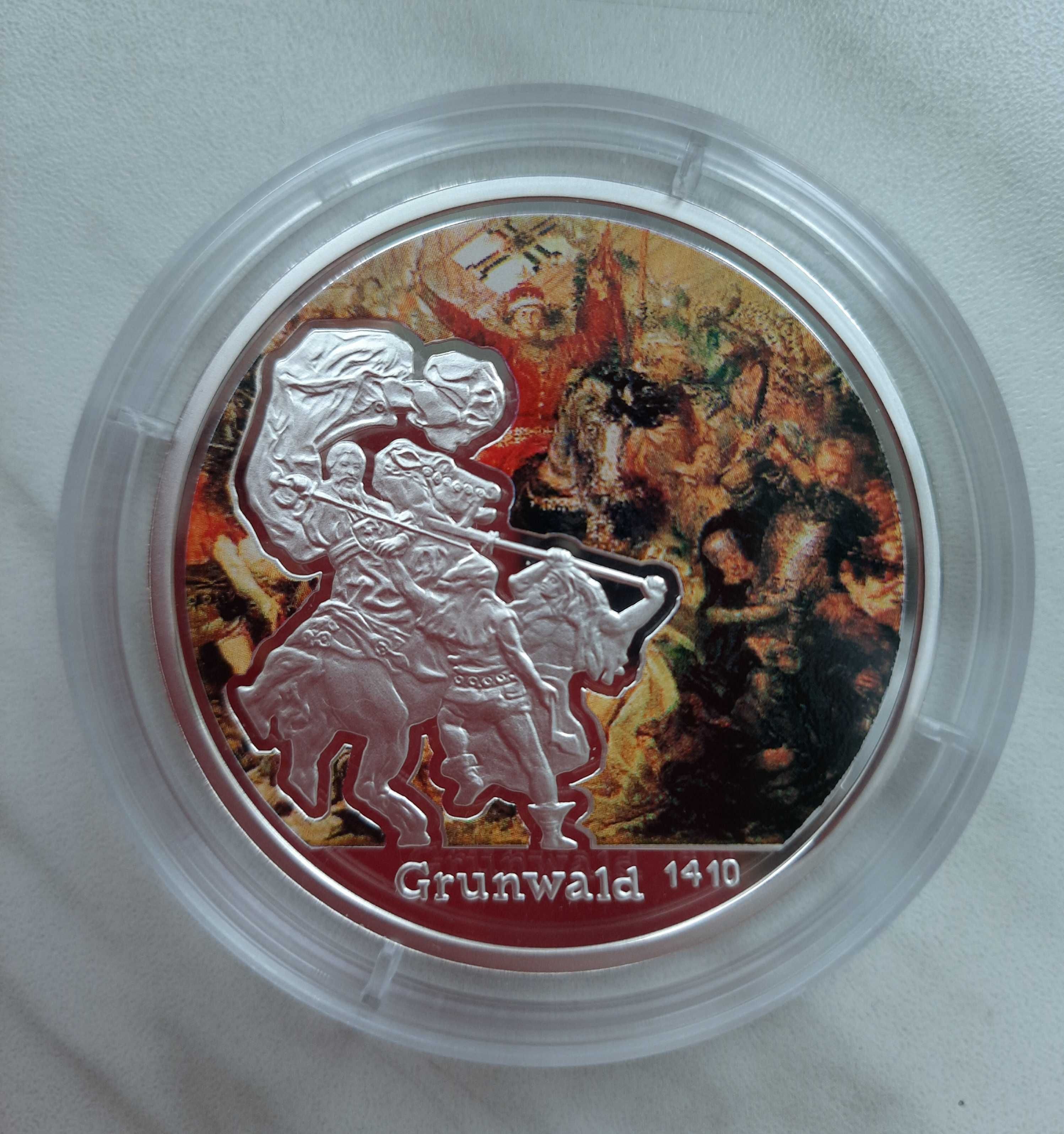Duży srebrny numizmat z 2010 roku - Bitwa Pod Grunwaldem