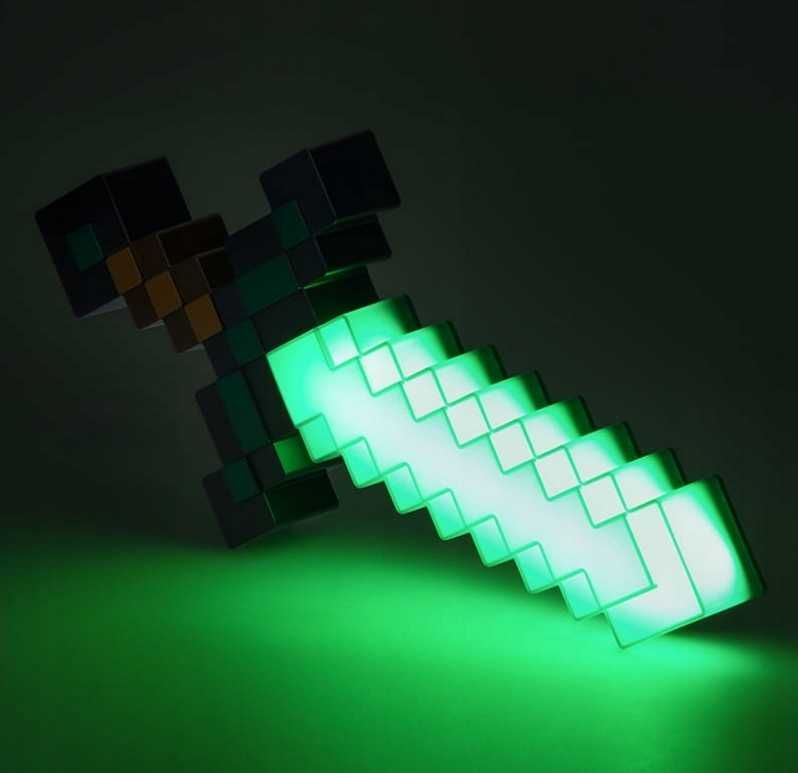 Lampka diamentowy miecz Minecraft 40cm młodzieżowa gamingowa
