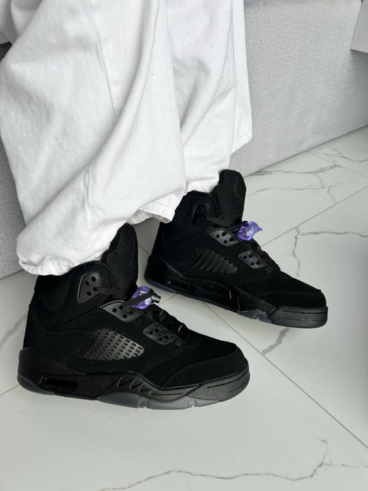 Jordan 5 Black Dark Blue Gum