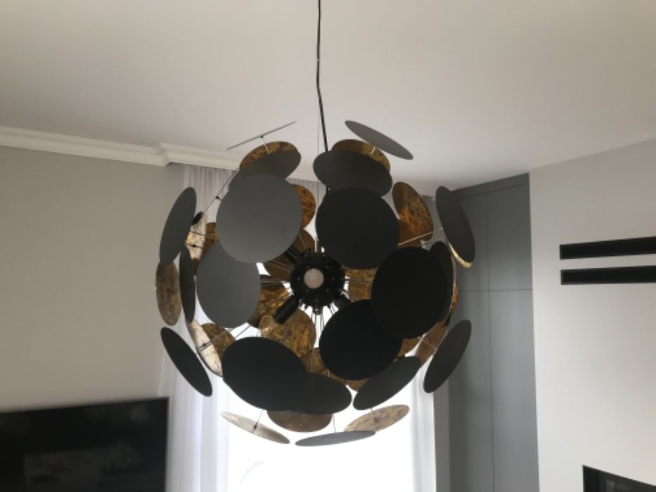 Lampa wisząca czarna złota nowoczesna elegancka Polecam 50% taniej