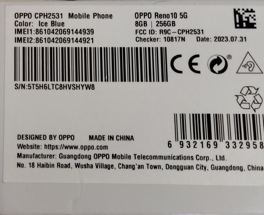 OPPO Reno 10 igual a novo