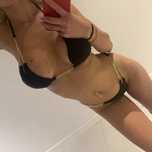Bikini czarne ze zlotymi lancuszkami seksowne L nowr