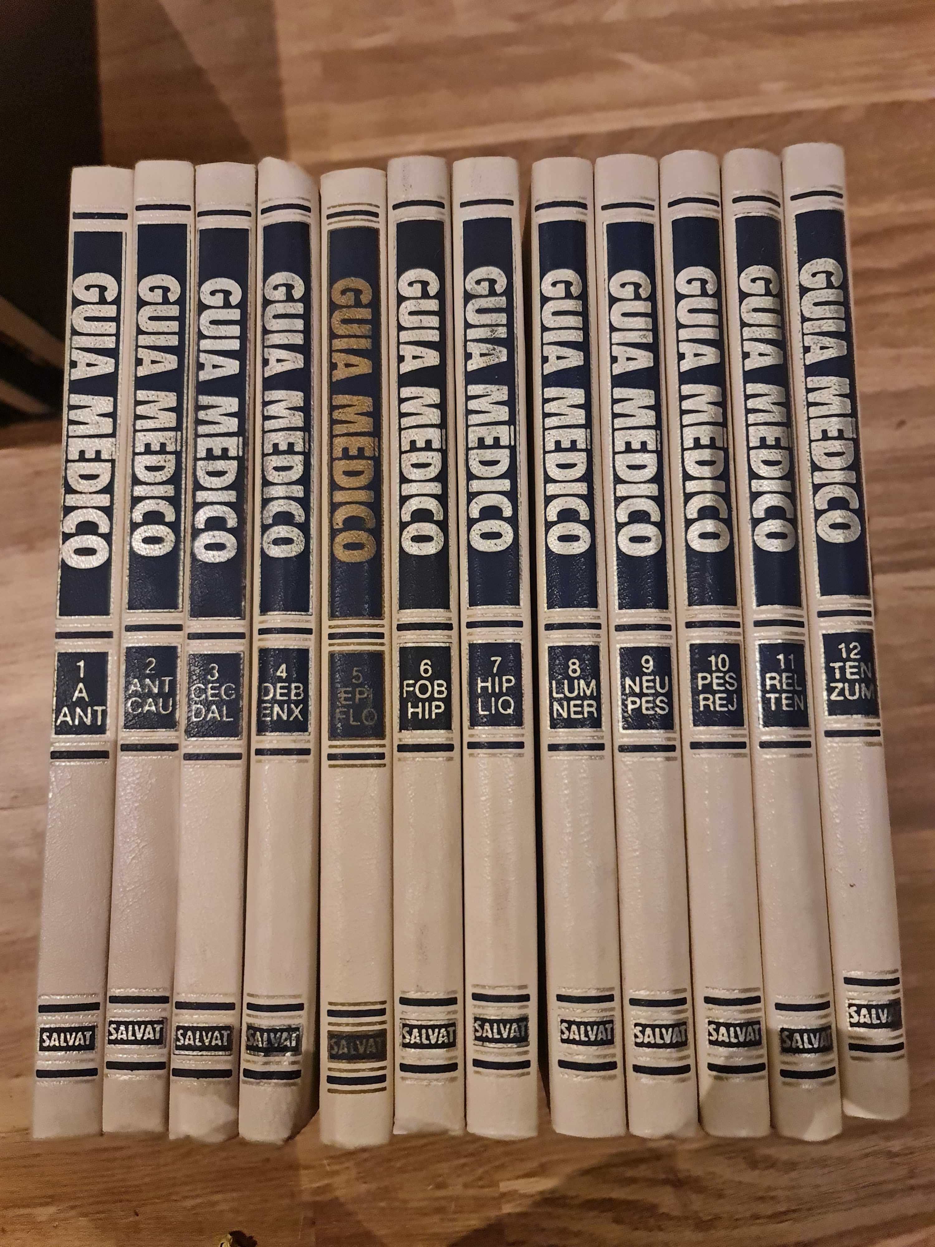 Enciclopédia de 12 volumes Guia Médico Salvat.