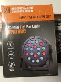 Lampy Par Flat LED 36 W DMX pilot 4 sztuki