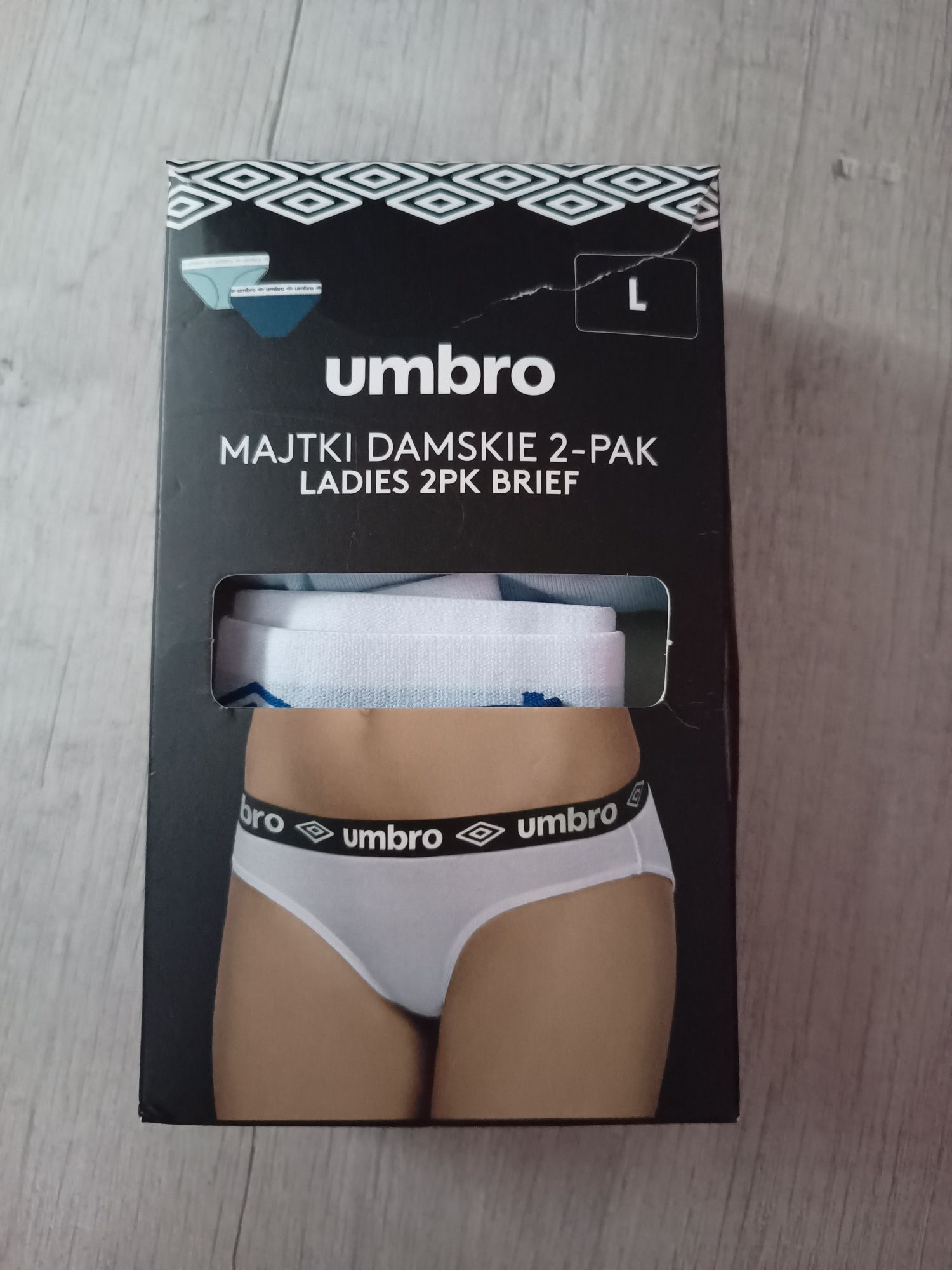 Majtki damskie Umbro 2 pary niebieskie r. L nowe