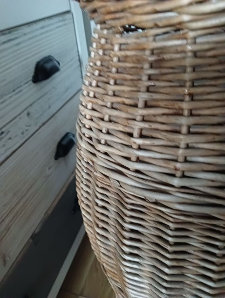 Kosz wiklinowy bieliżniak duży okrągły 62x36