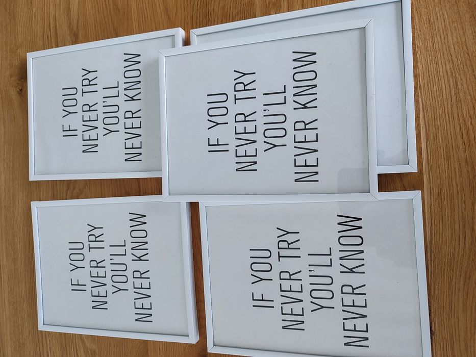 Białe ramki na zdjęcia 5 szt.