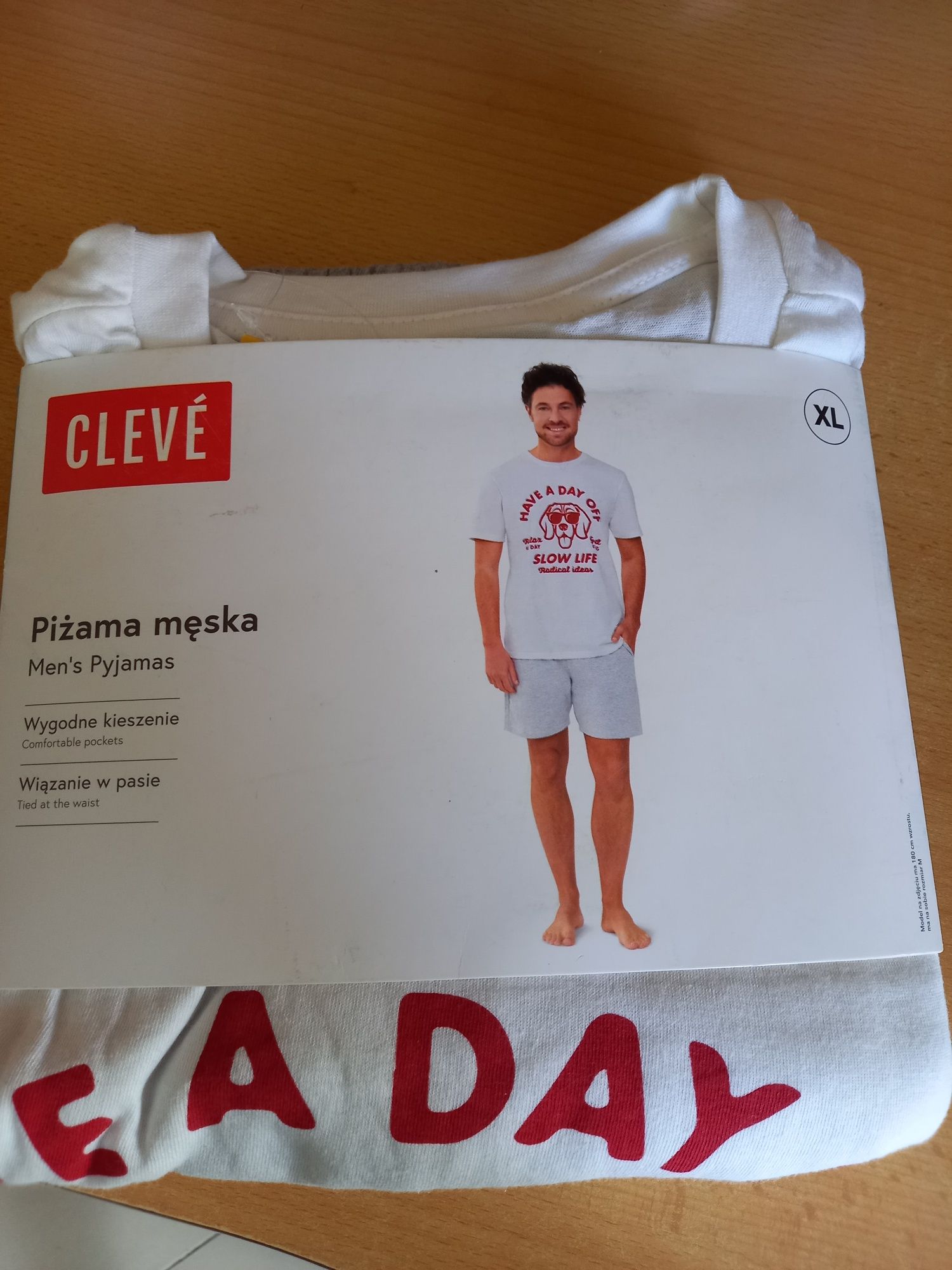 Piżama męska Cleve na krótki rękaw rozmiar xl