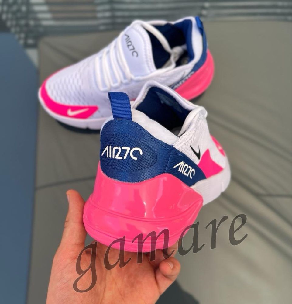 Damskie nike air max 270 biało różowo granatowe 36-41