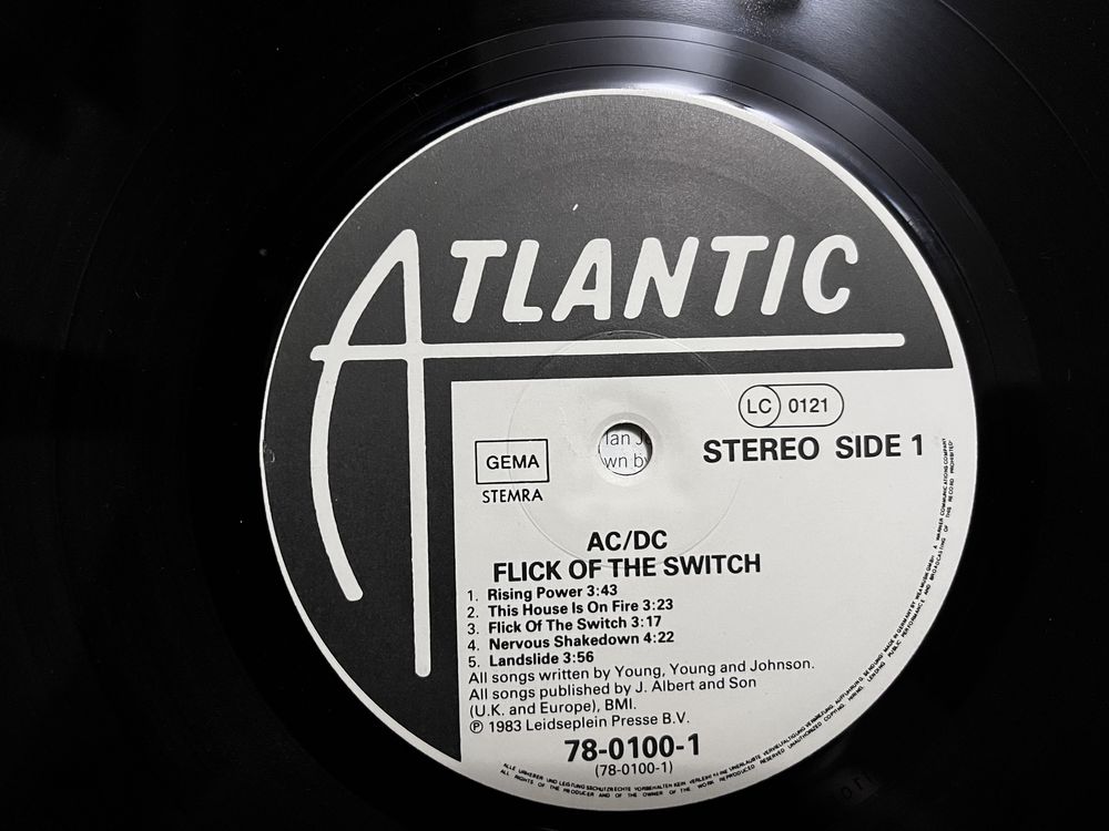 Płyty winylowe AC/DC  Flick Of The Switch, 1 Press.