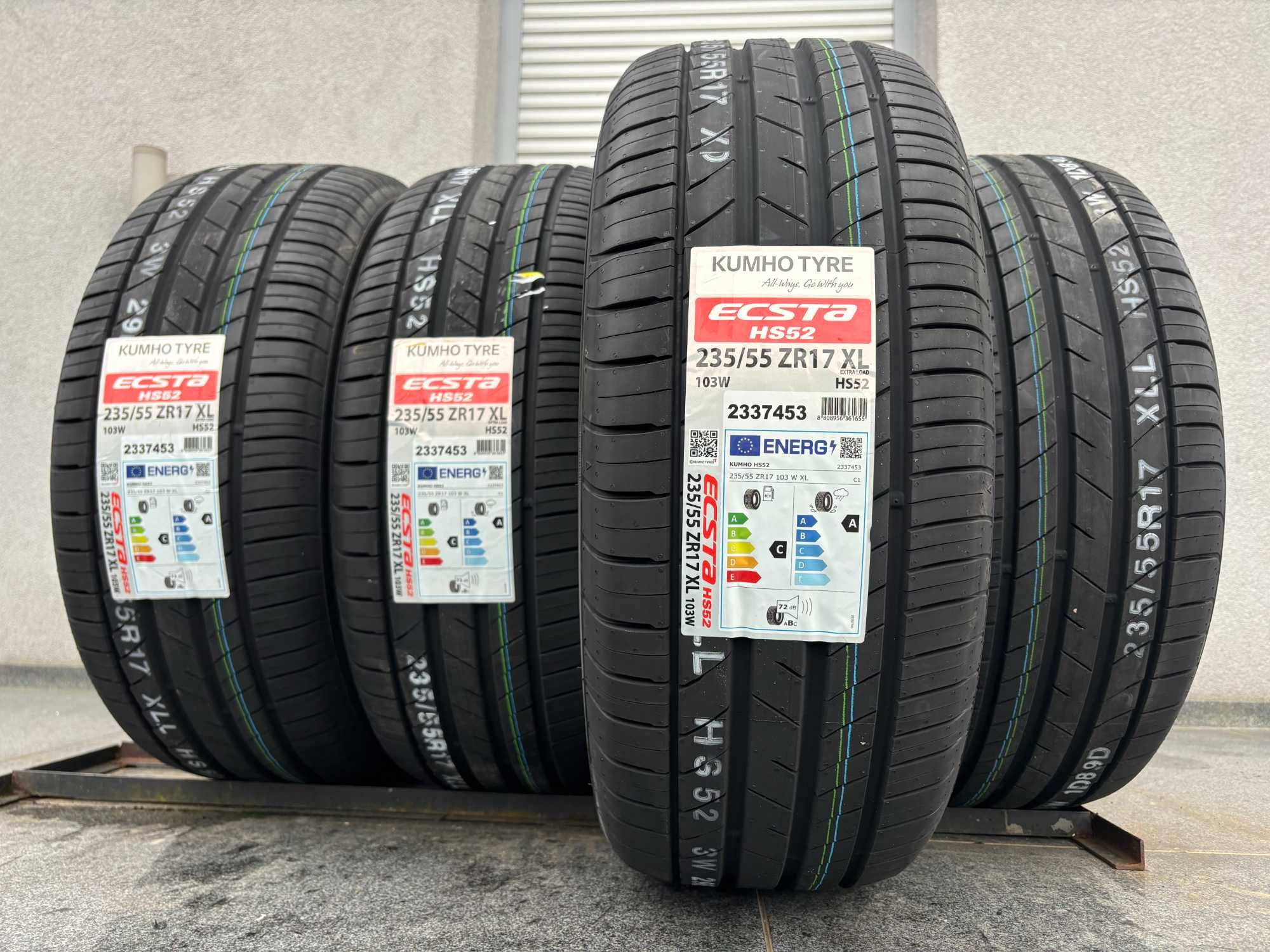 x4 letnie 235/55R17 Kumho Ecsta 103W XL Prosto z fabryki C,A,72db gwar